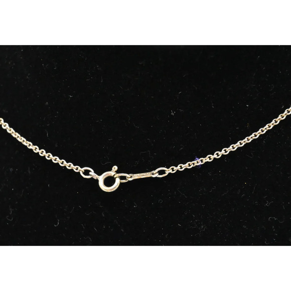 Tiffany & Co. Elsa Peretti Open Heart Charm Sterling Silver 925 on 16" Chain - Picture 5 of 9